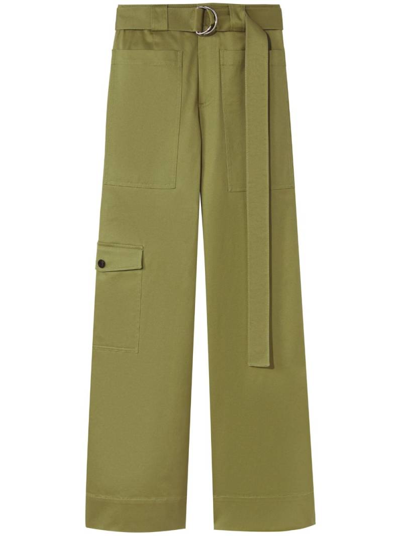 Proenza Schouler White Label belted-waist cargo trousers - Green von Proenza Schouler White Label