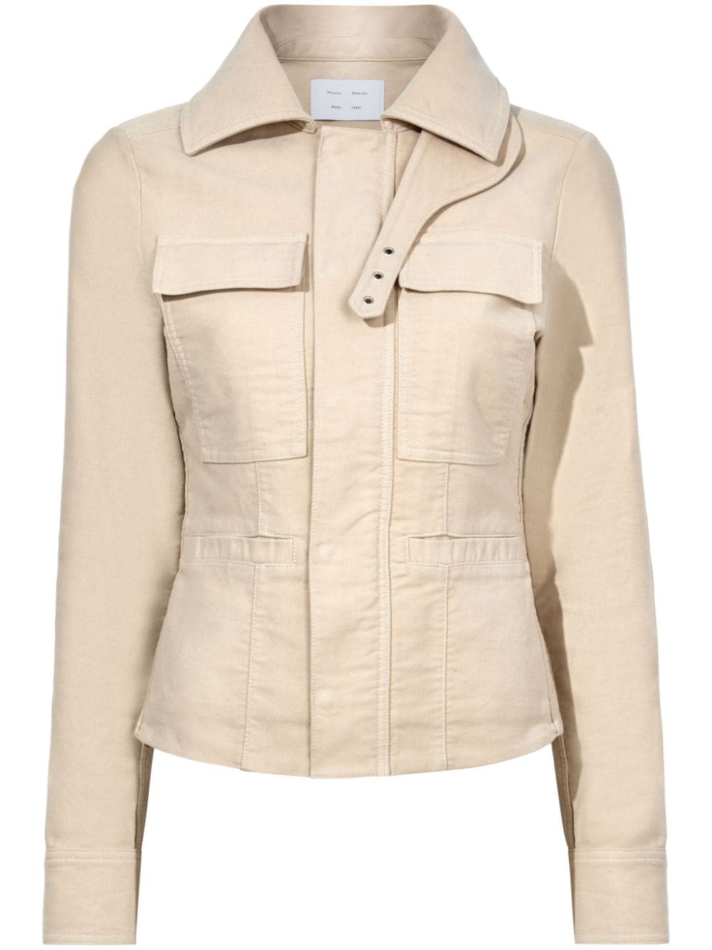 Proenza Schouler White Label brushed cotton military jacket - Neutrals von Proenza Schouler White Label