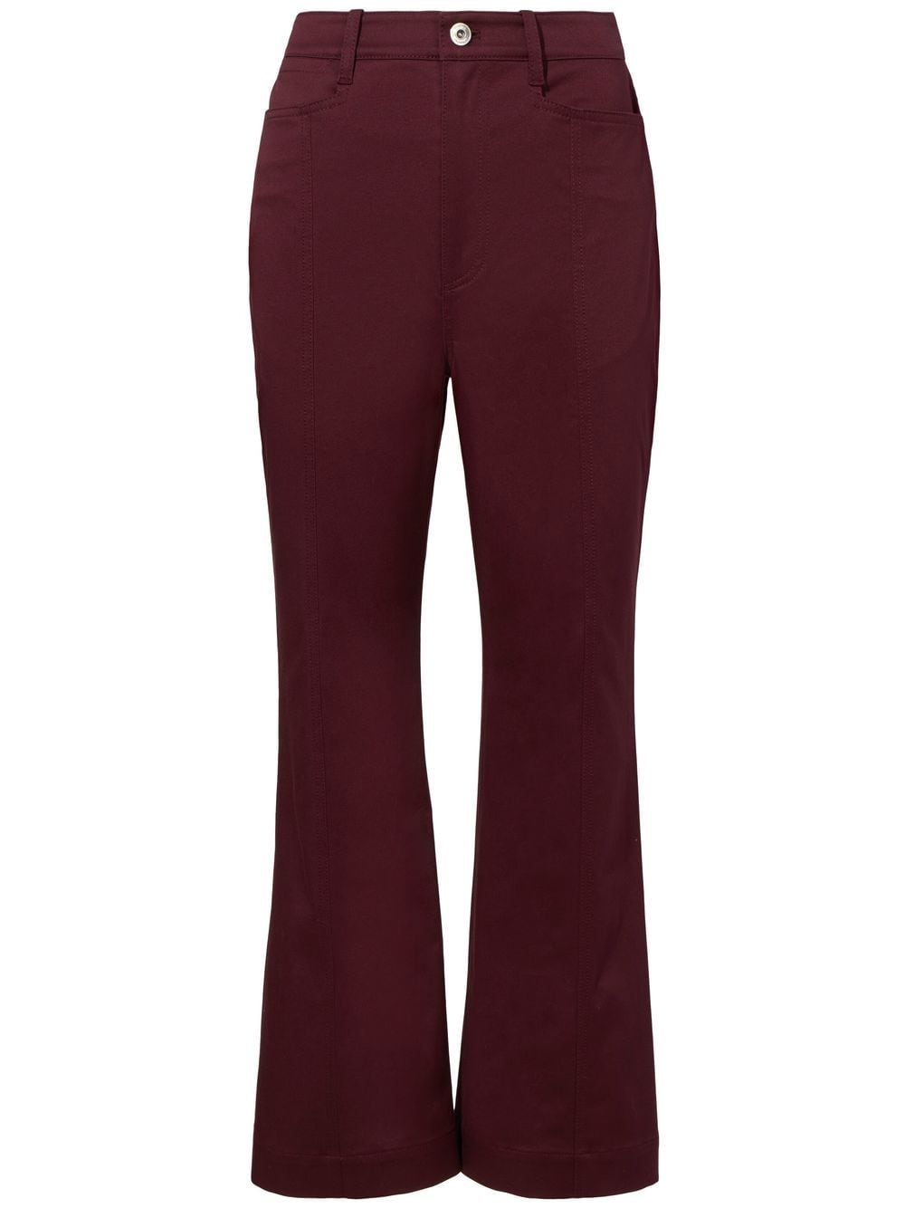 Proenza Schouler White Label cropped kick-flare trousers - Purple von Proenza Schouler White Label