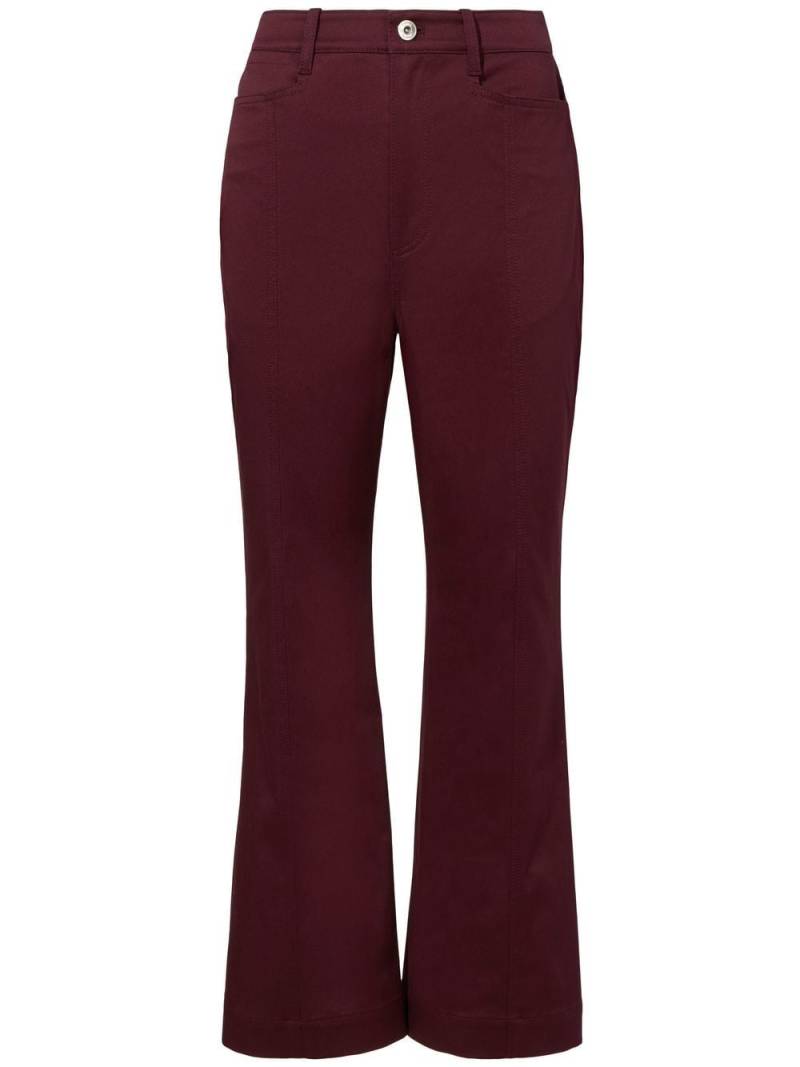 Proenza Schouler White Label cropped kick-flare trousers - Purple von Proenza Schouler White Label