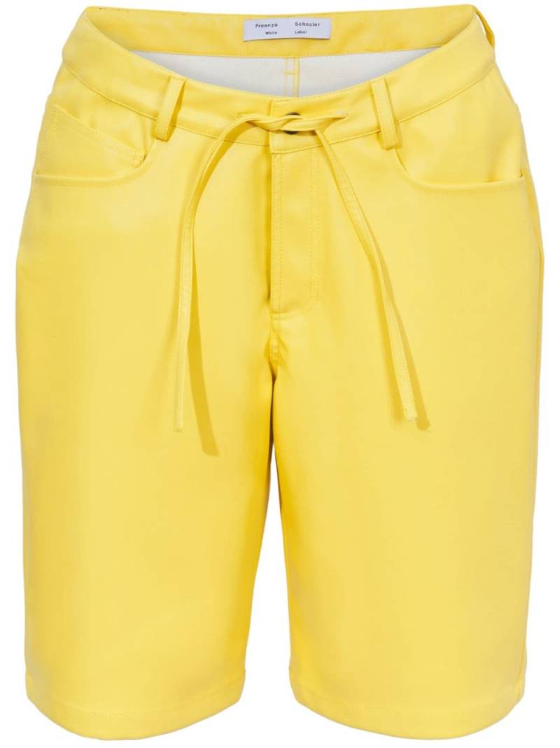 Proenza Schouler White Label faux-leather knee-length shorts - Yellow von Proenza Schouler White Label