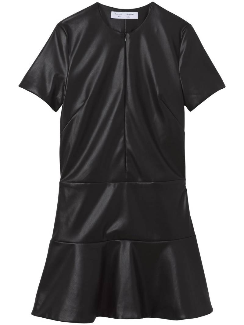 Proenza Schouler White Label faux-leather ruffled mini dress - Black von Proenza Schouler White Label