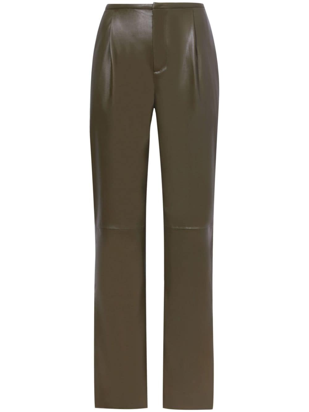 Proenza Schouler White Label faux-leather straight-leg trousers - Brown von Proenza Schouler White Label