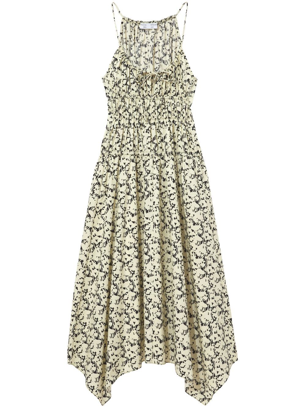 Proenza Schouler White Label floral-print ruched poplin dress - Black von Proenza Schouler White Label