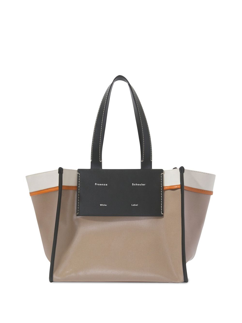 Proenza Schouler White Label large Morris coated tote bag - Brown von Proenza Schouler White Label