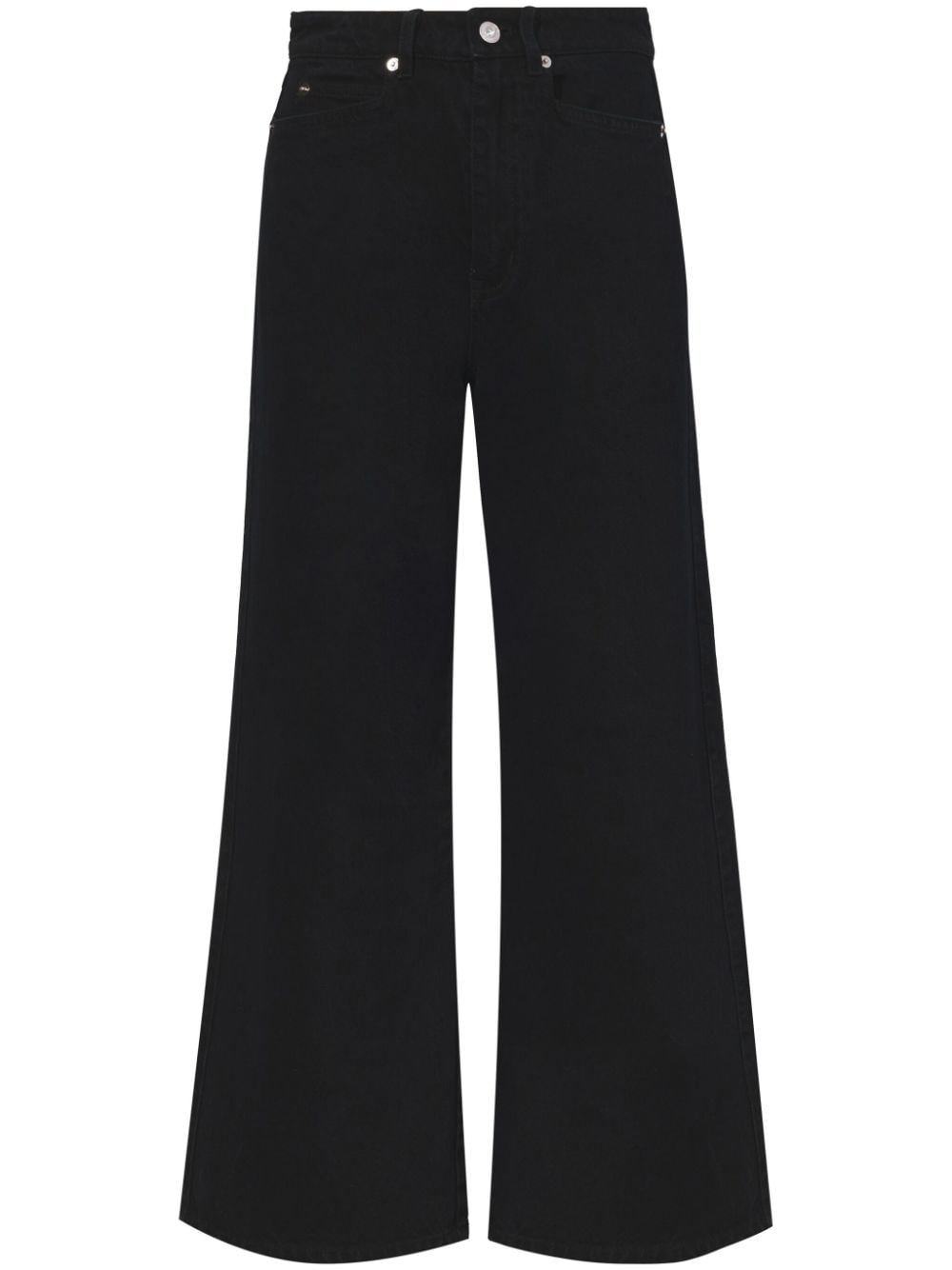 Proenza Schouler White Label logo-patch cropped jeans - Black von Proenza Schouler White Label