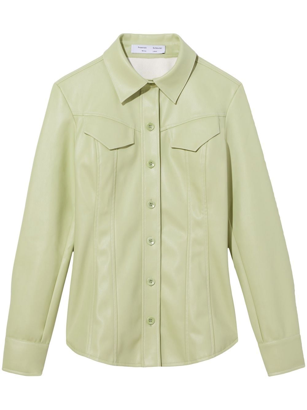 Proenza Schouler White Label long-sleeved tapered shirt - Green von Proenza Schouler White Label