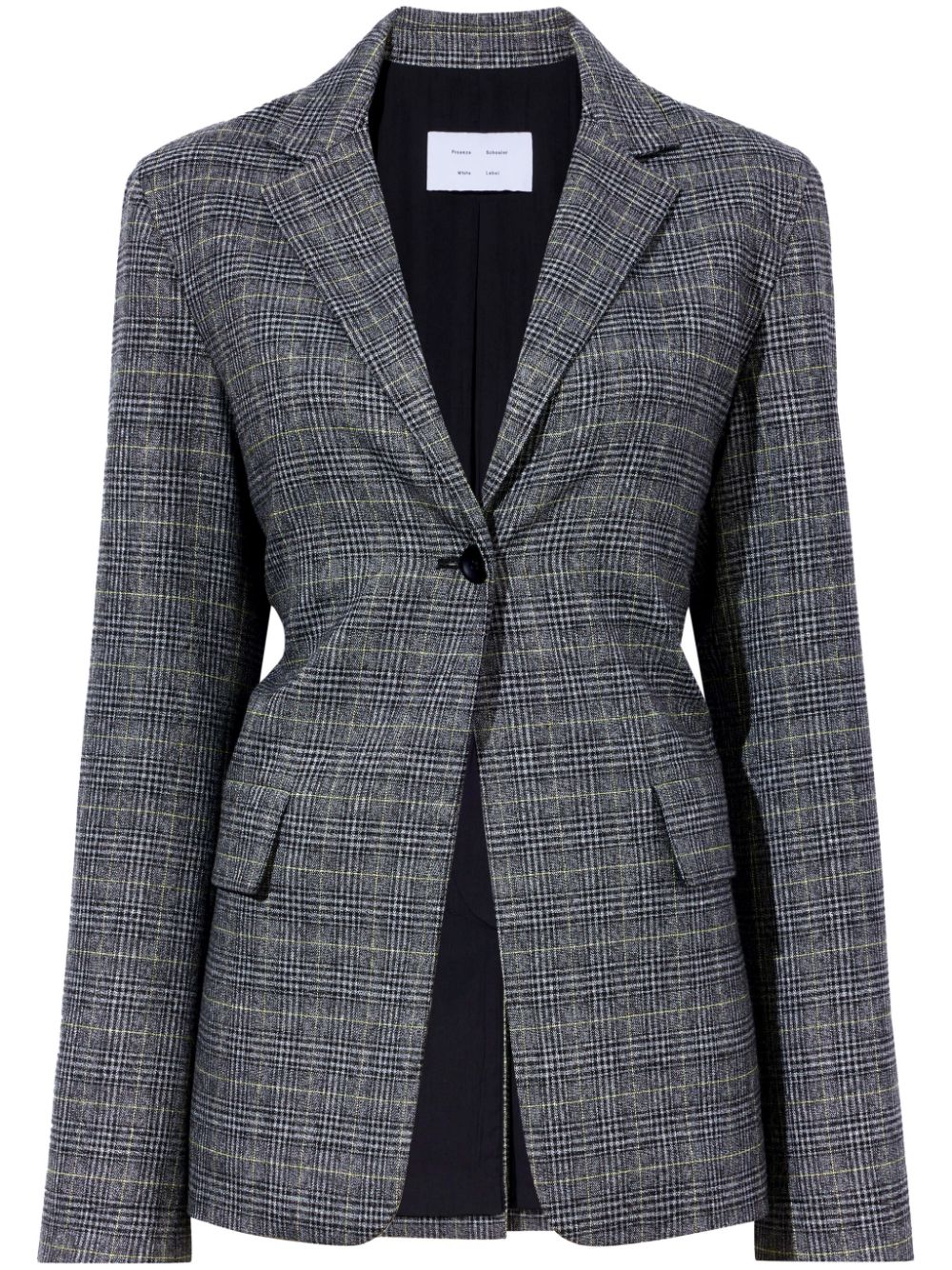 Proenza Schouler White Label plaid tied-waist blazer - Black von Proenza Schouler White Label