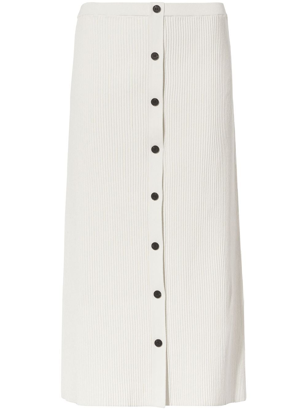 Proenza Schouler White Label ribbed-knit button-front skirt - Neutrals von Proenza Schouler White Label