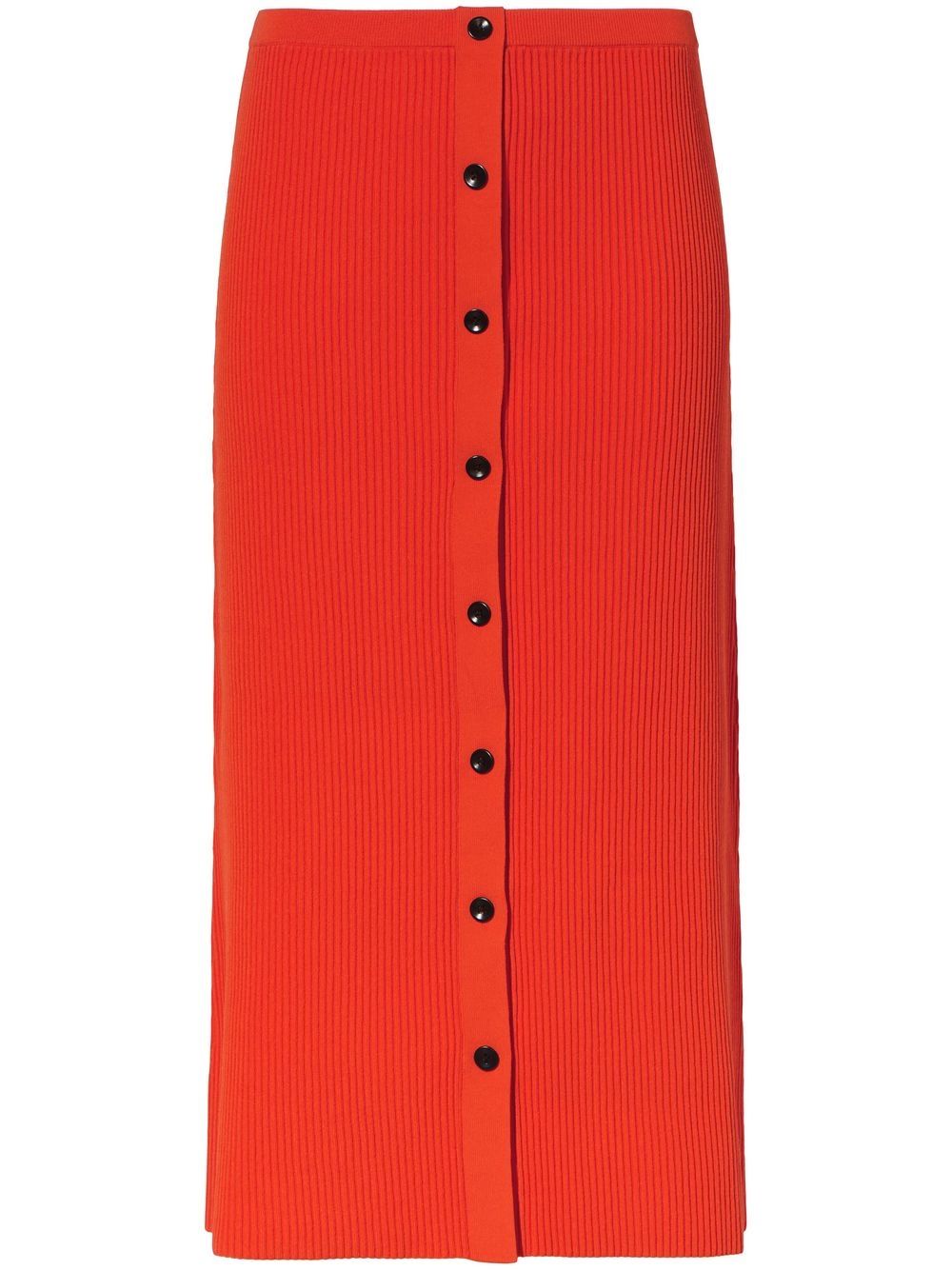 Proenza Schouler White Label ribbed-knit buttoned skirt - Red von Proenza Schouler White Label