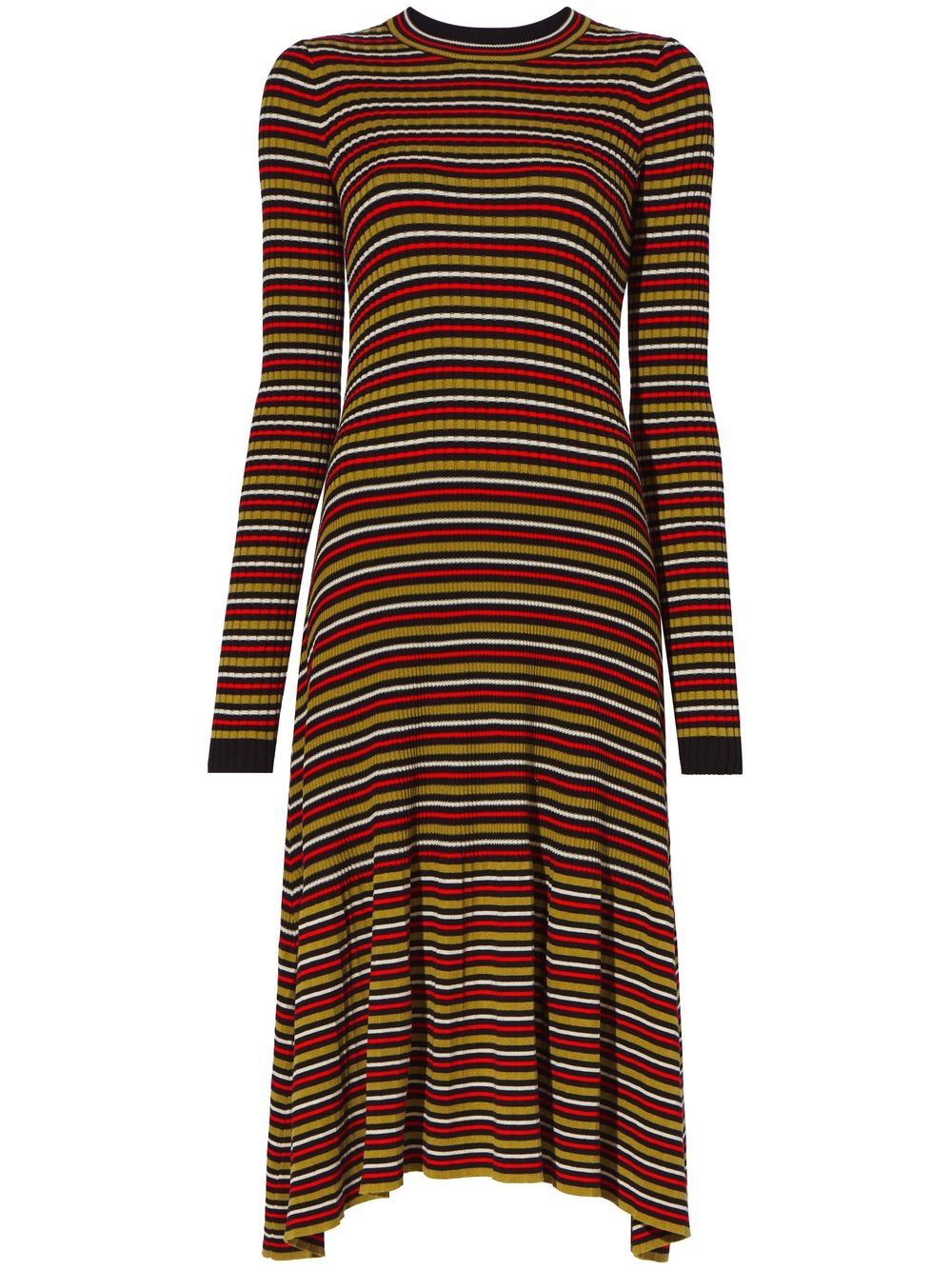 Proenza Schouler White Label striped knitted dress - Brown von Proenza Schouler White Label