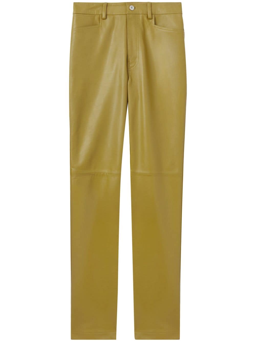 Proenza Schouler White Label tapered-leg leather trousers - Green von Proenza Schouler White Label