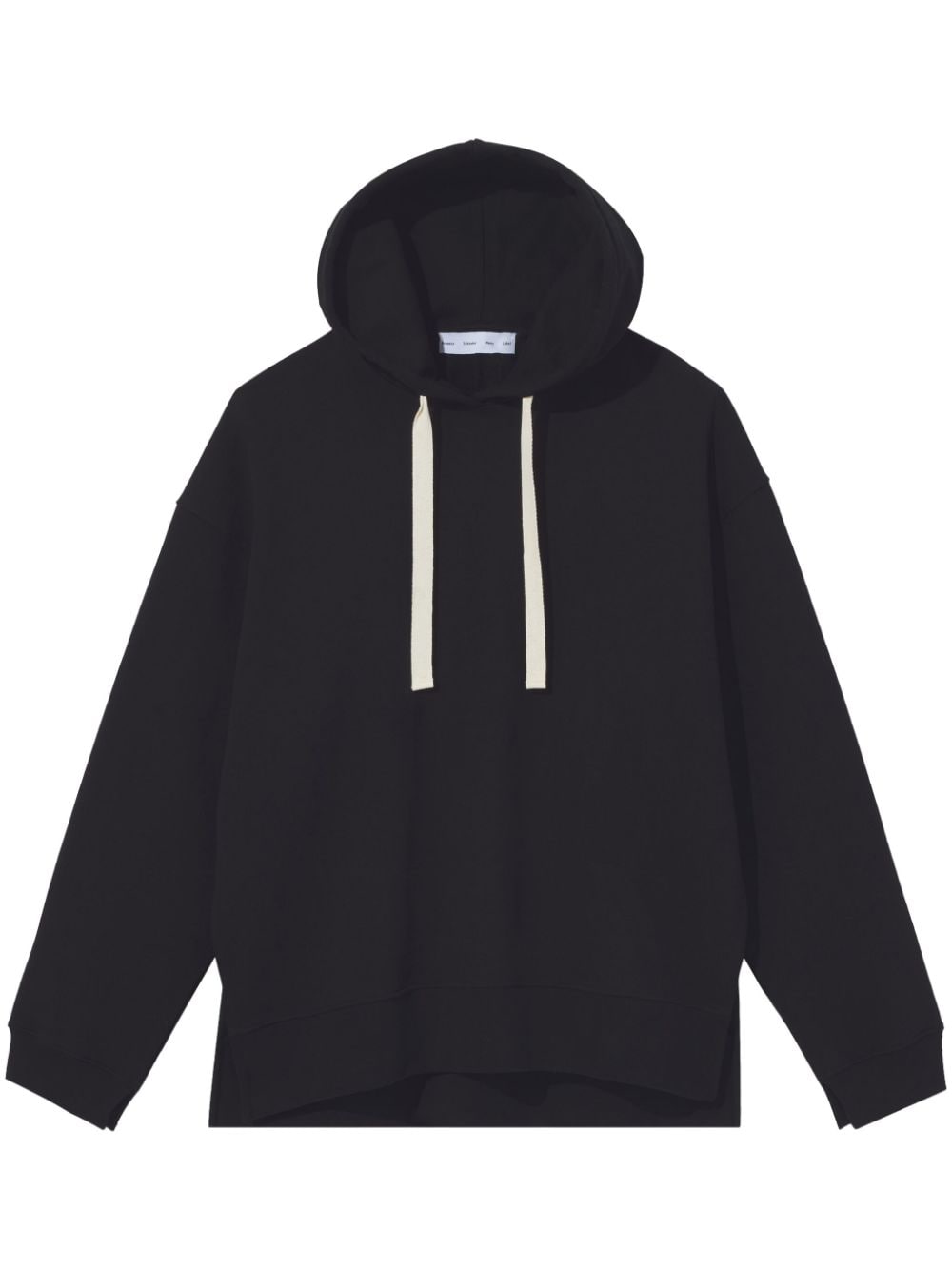 Proenza Schouler White Label two-tone drawstring cotton hoodie - Black von Proenza Schouler White Label