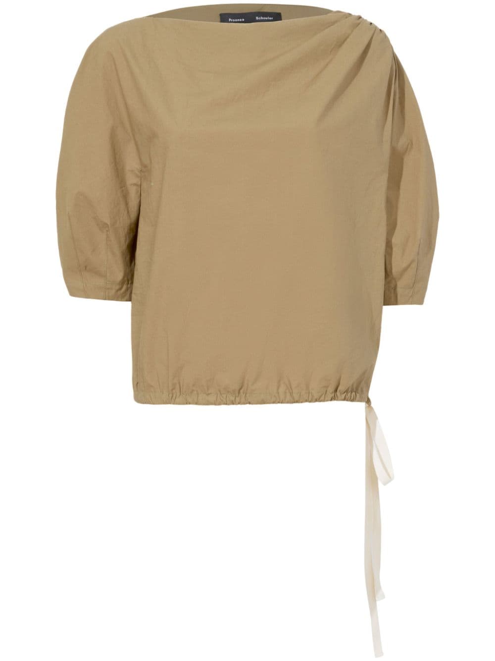 Proenza Schouler Addison puff-sleeve cotton T-shirt - Neutrals von Proenza Schouler