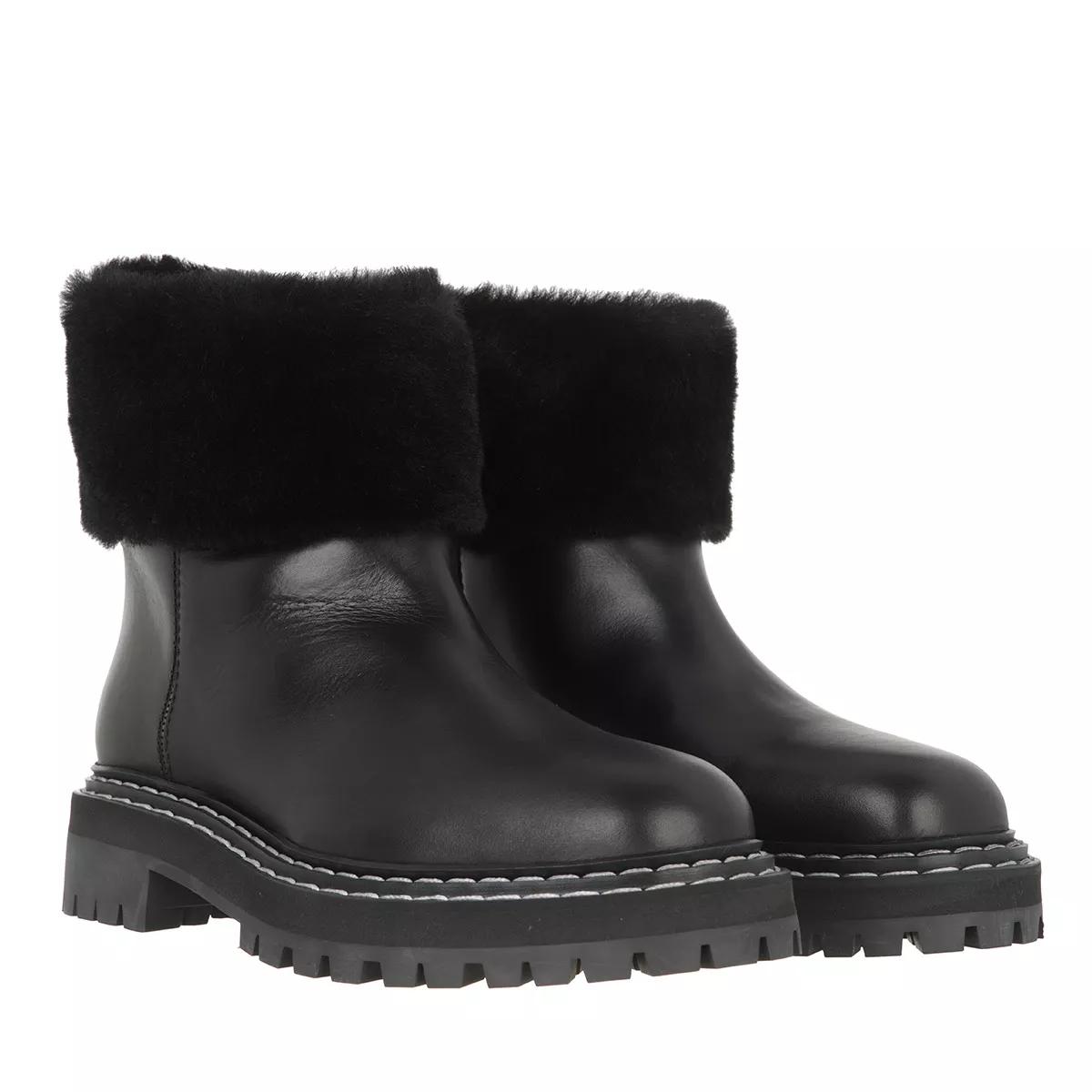 Proenza Schouler Boots & Stiefeletten - Calf Softy Merinos Sheep Combat - Gr. 36 (EU) - in Schwarz - für Damen von Proenza Schouler