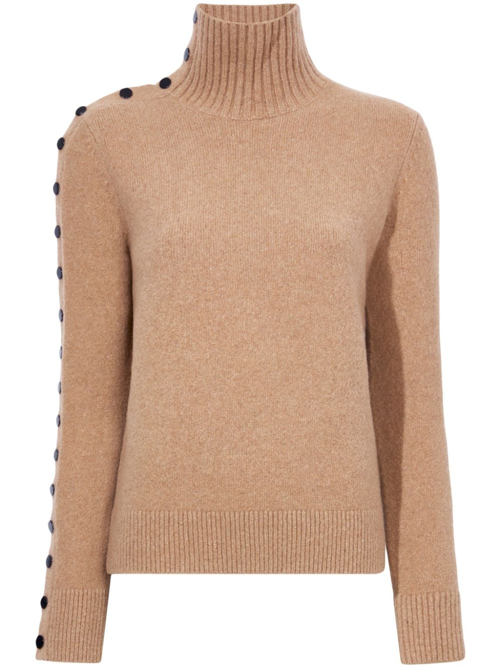 Proenza Schouler Camilla high-neck button-up jumper - Brown von Proenza Schouler