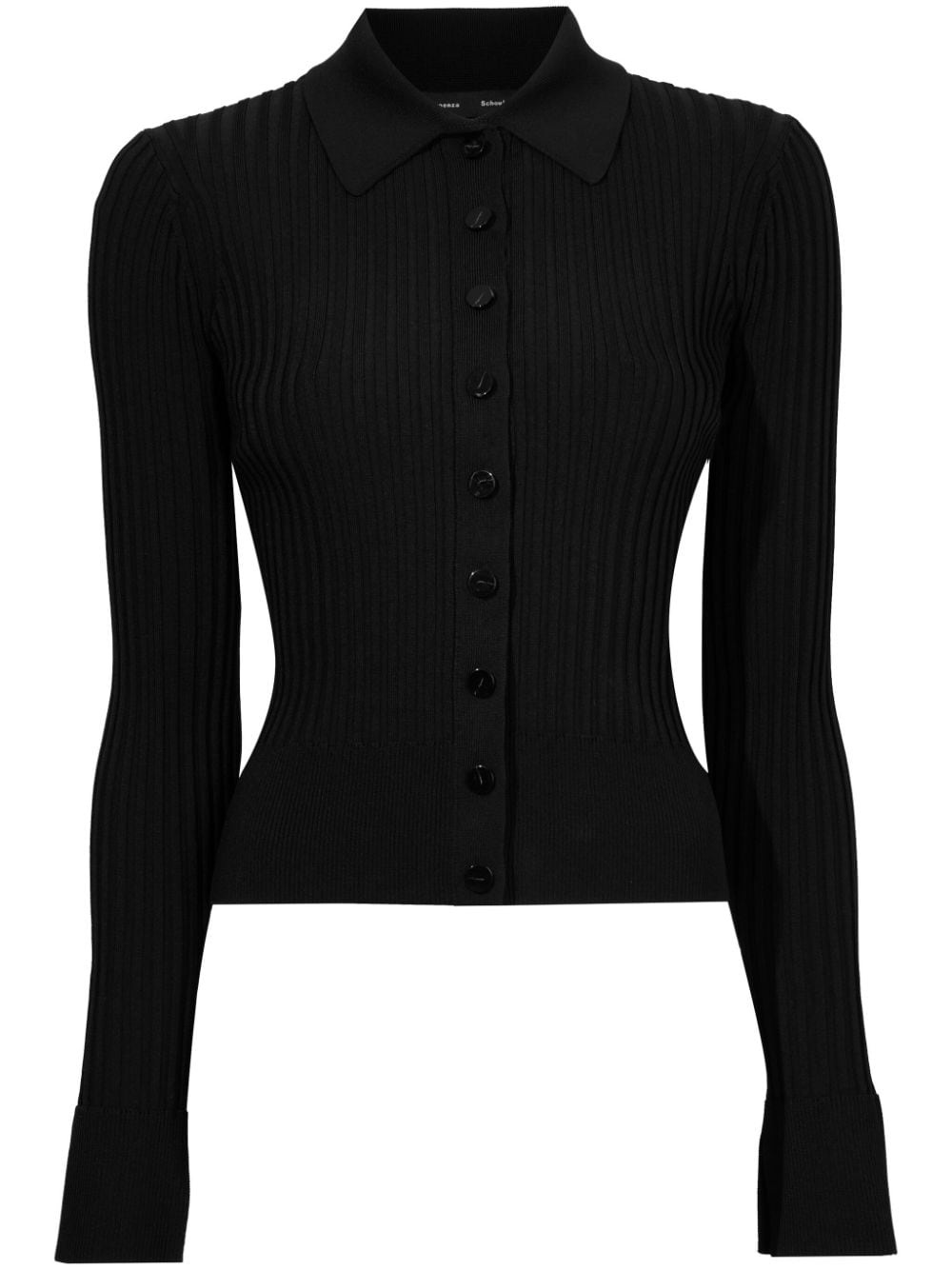 Proenza Schouler Carla ribbed cardigan - Black von Proenza Schouler