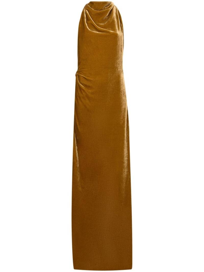 Proenza Schouler Faye twisted velvet gown - Gold von Proenza Schouler