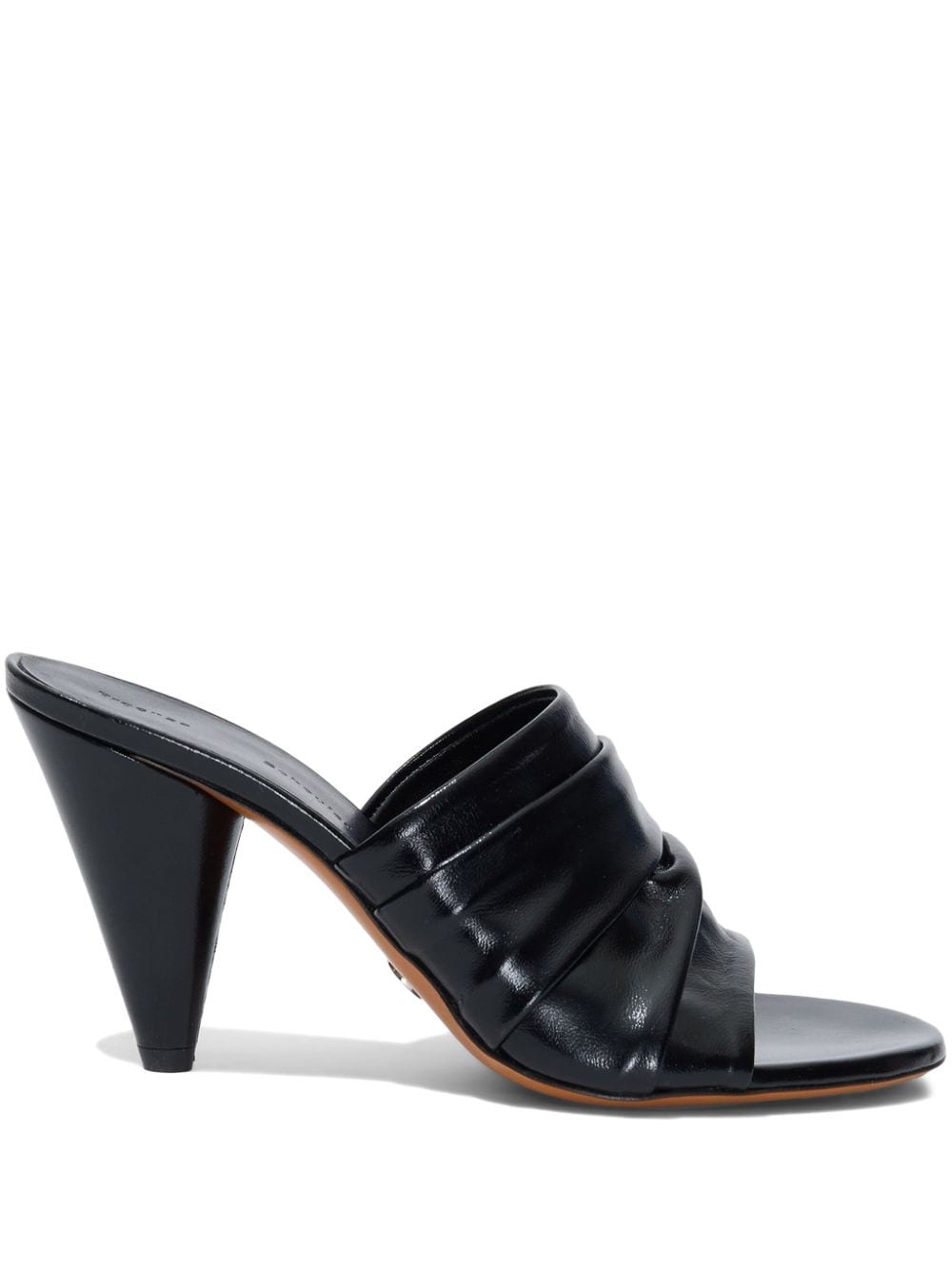 Proenza Schouler Gathered Cone 85mm leather sandals - Black von Proenza Schouler
