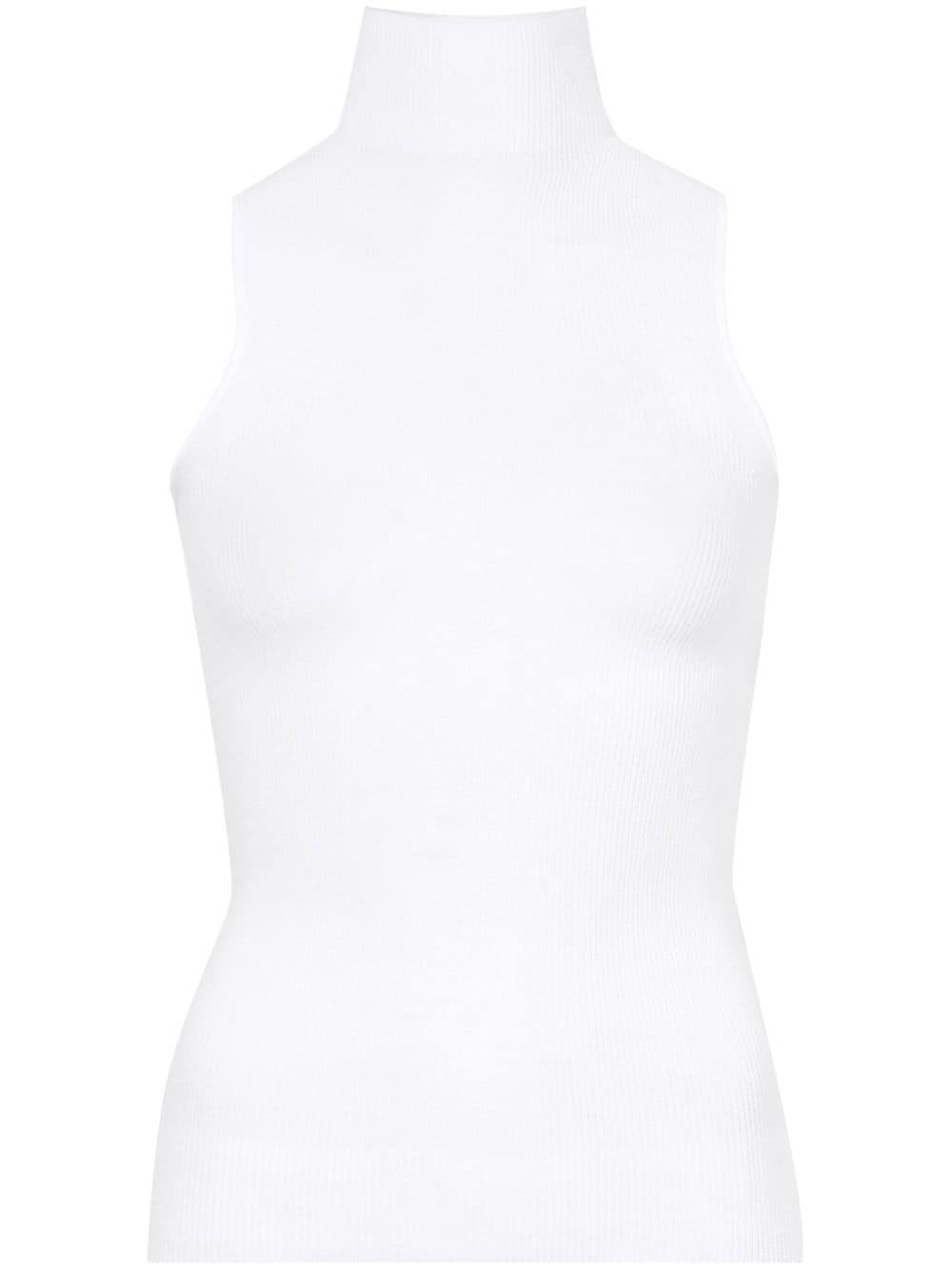 Proenza Schouler Matte ribbed-knit sleeveless top - White von Proenza Schouler