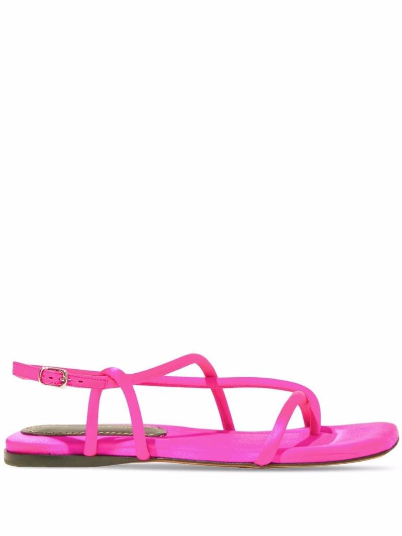 Proenza Schouler satin-effect strappy flat sandals - Pink von Proenza Schouler