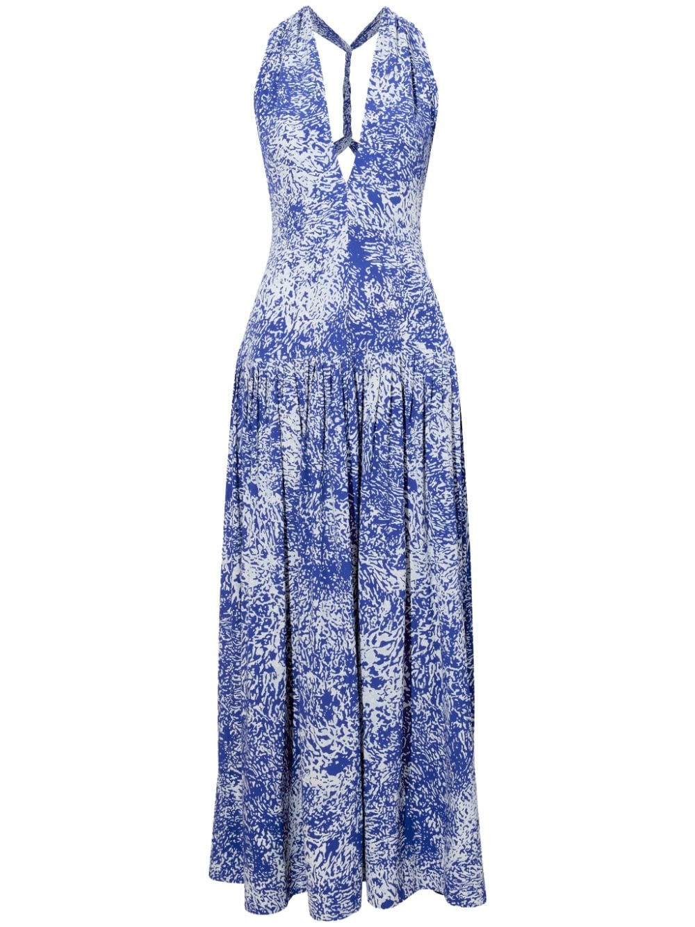 Proenza Schouler abstract-print crepe dress - Blue von Proenza Schouler