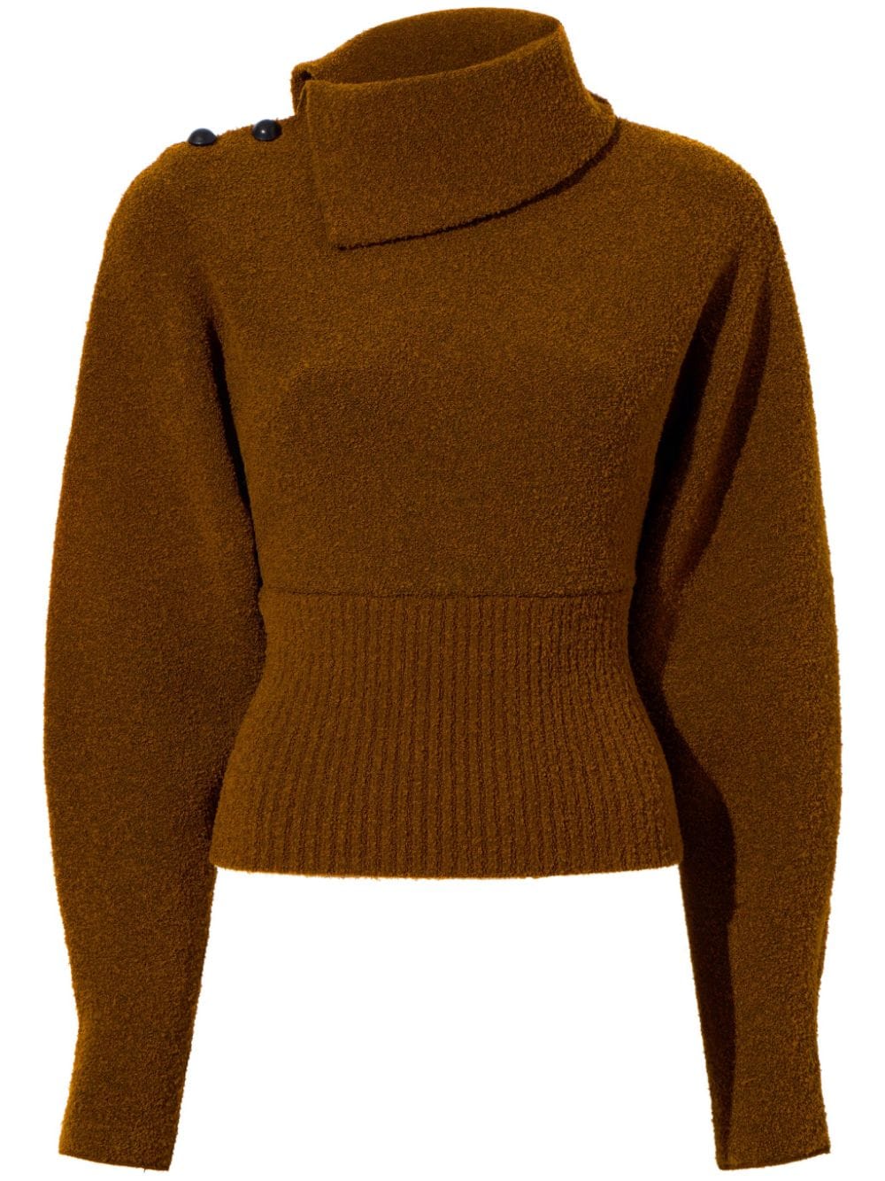 Proenza Schouler asymmetric-neck bouclé jumper - Brown von Proenza Schouler