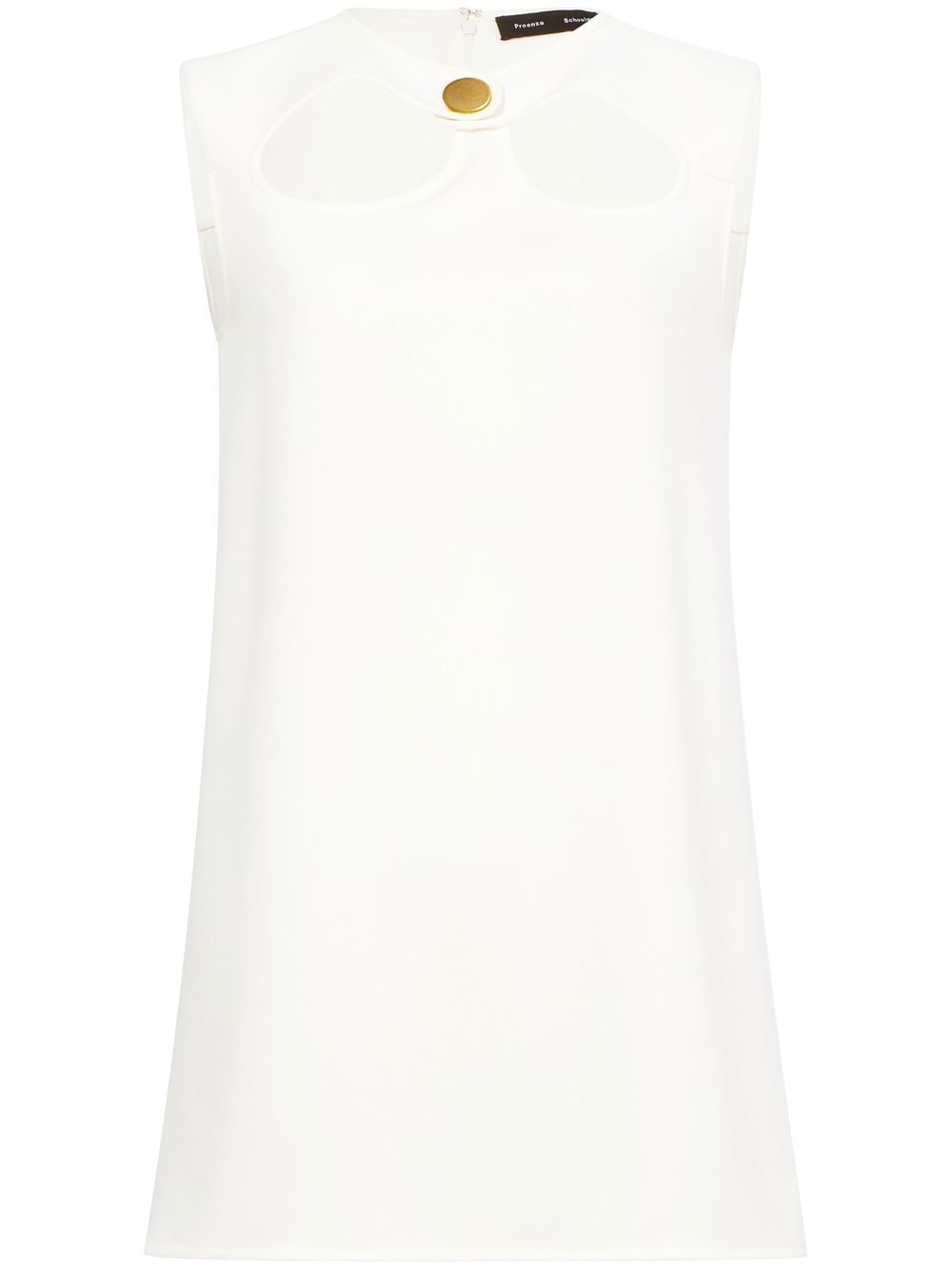 Proenza Schouler matte crepe cut-out top - White von Proenza Schouler