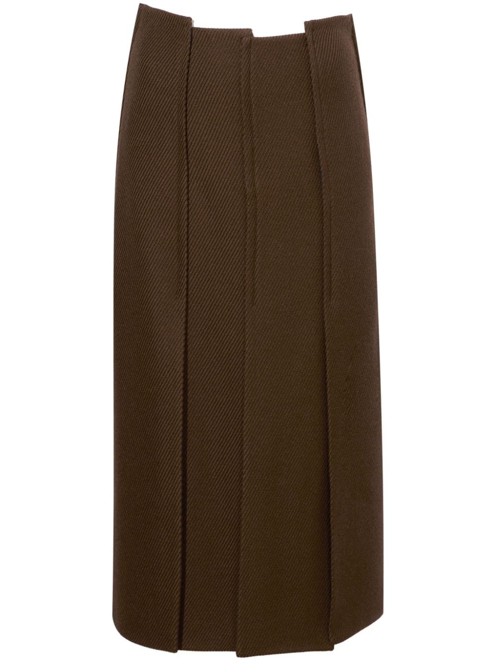 Proenza Schouler high-waist twill midi skirt - Brown von Proenza Schouler