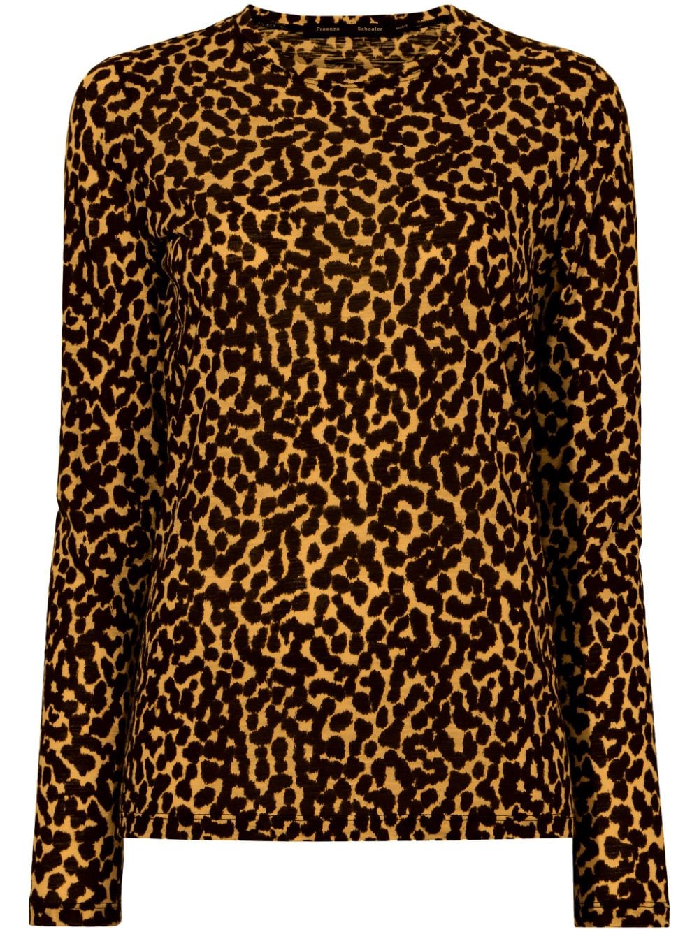Proenza Schouler leopard-print long-sleeve T-shirt - Yellow von Proenza Schouler