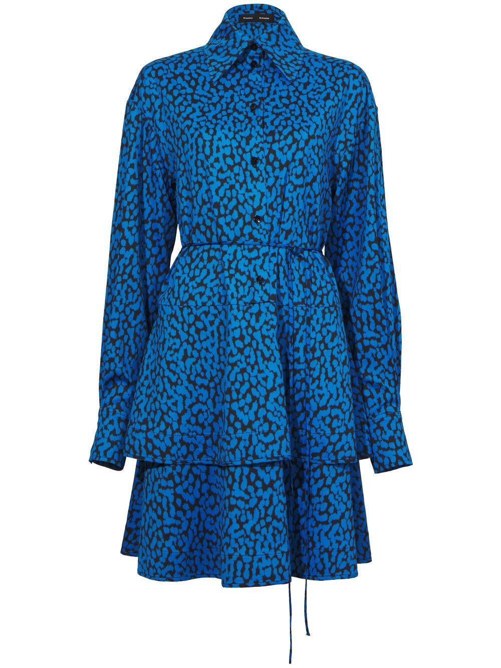 Proenza Schouler leopard-print shirtdress - Blue von Proenza Schouler