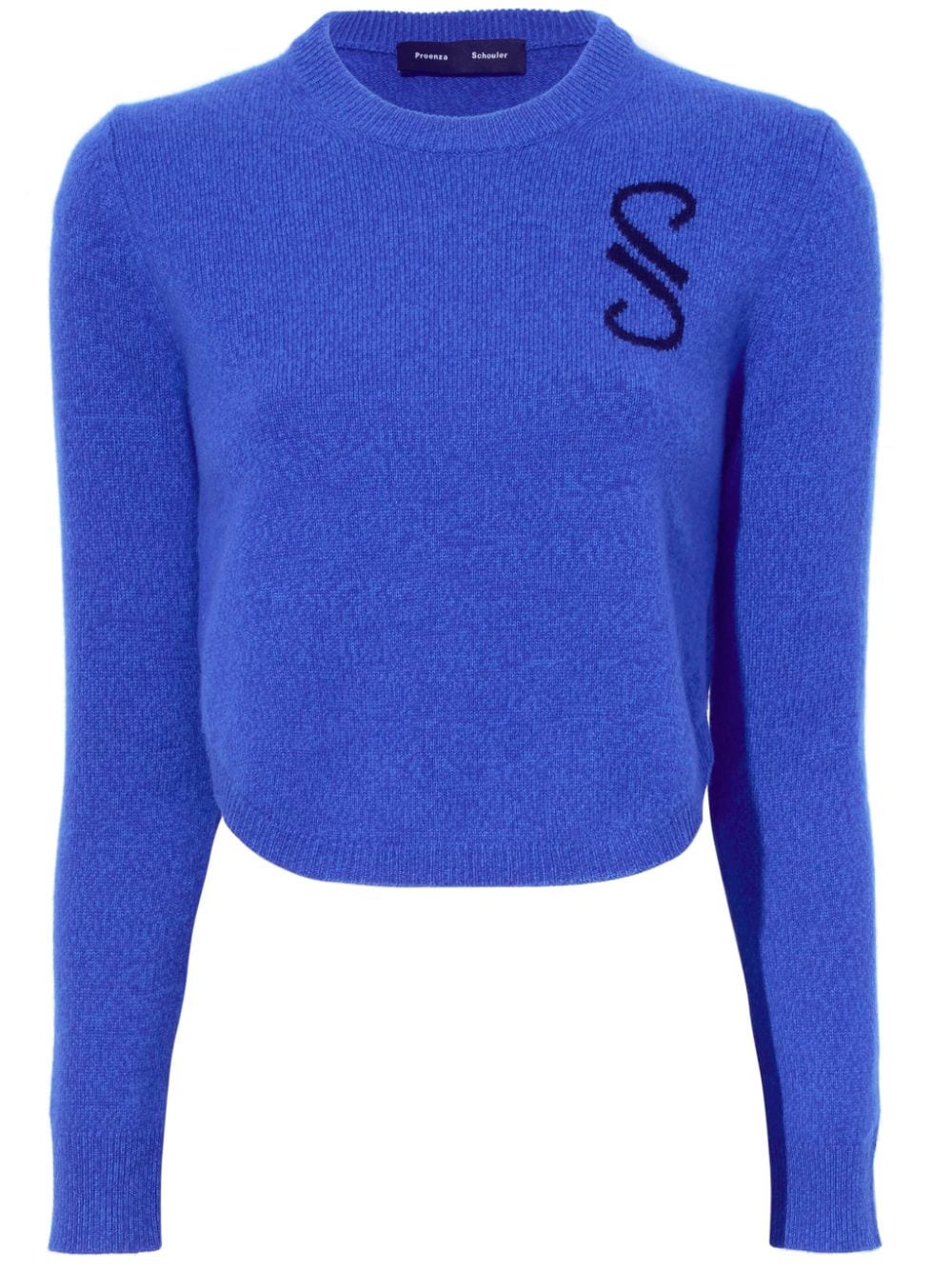 Proenza Schouler Stella monogram cashmere jumper - Blue von Proenza Schouler