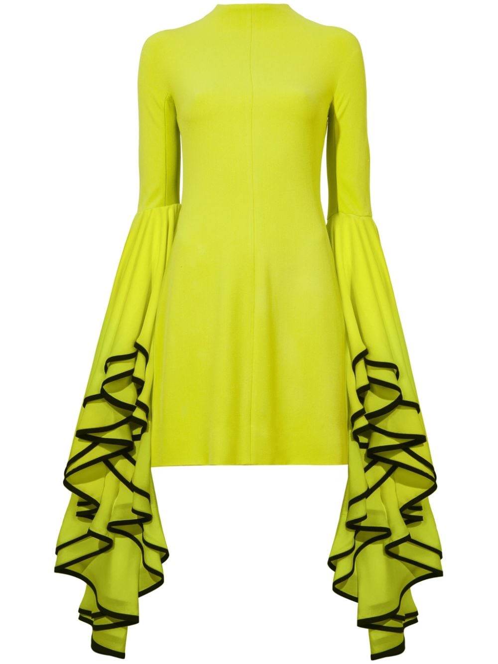 Proenza Schouler crepe ruffle sleeve dress - Green von Proenza Schouler