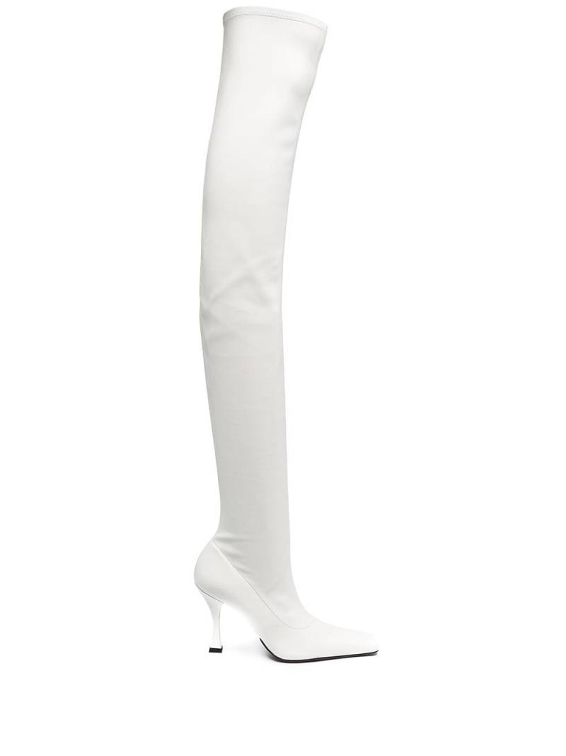 Proenza Schouler square-toe 110mm thigh-high boots - White von Proenza Schouler