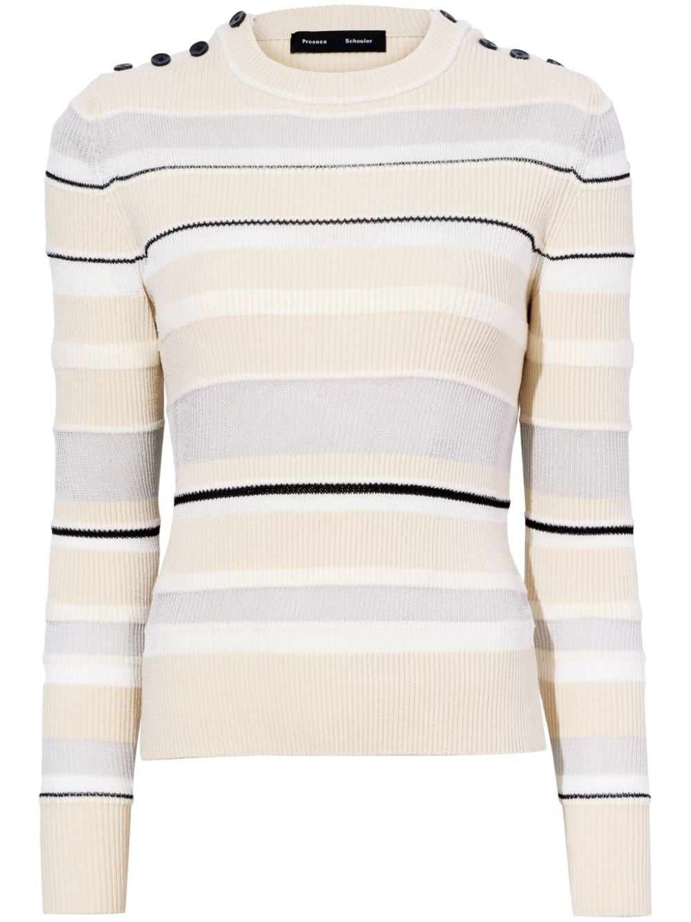 Proenza Schouler striped ribbed sweatshirt - Neutrals von Proenza Schouler