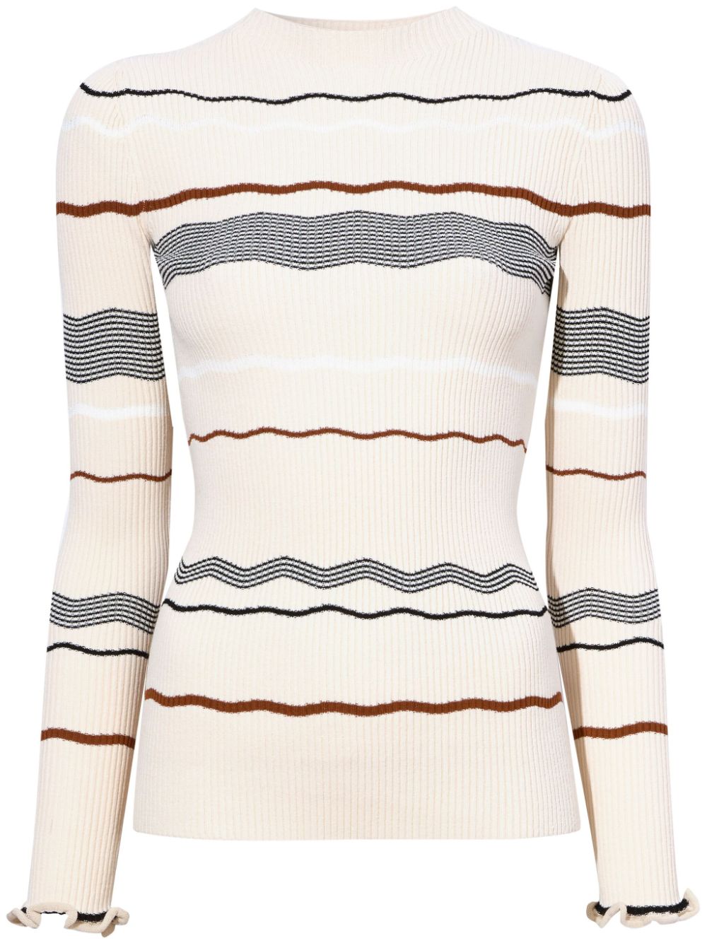 Proenza Schouler striped ribbed sweatshirt - White von Proenza Schouler