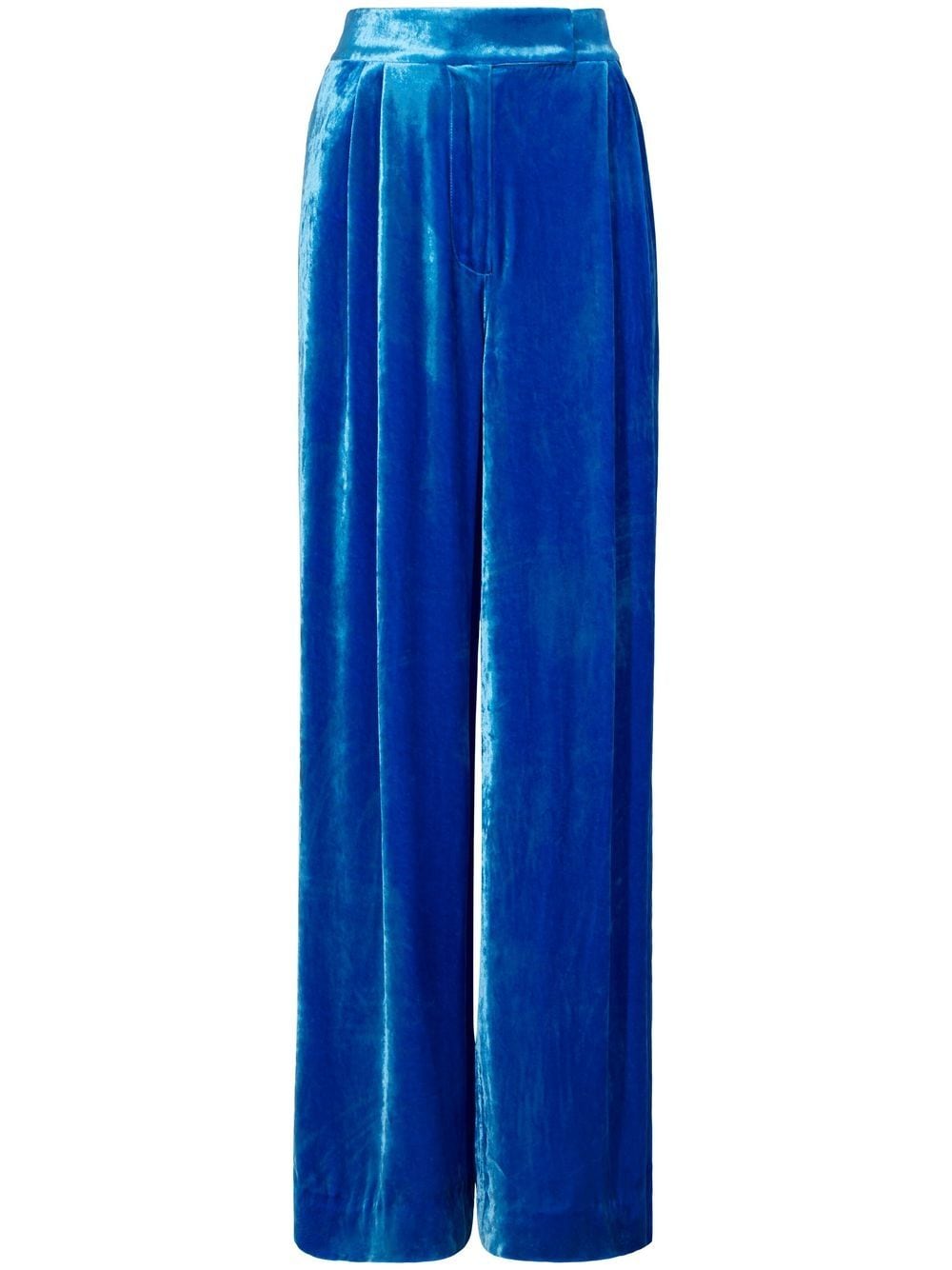 Proenza Schouler wide-leg velvet trousers - Blue von Proenza Schouler