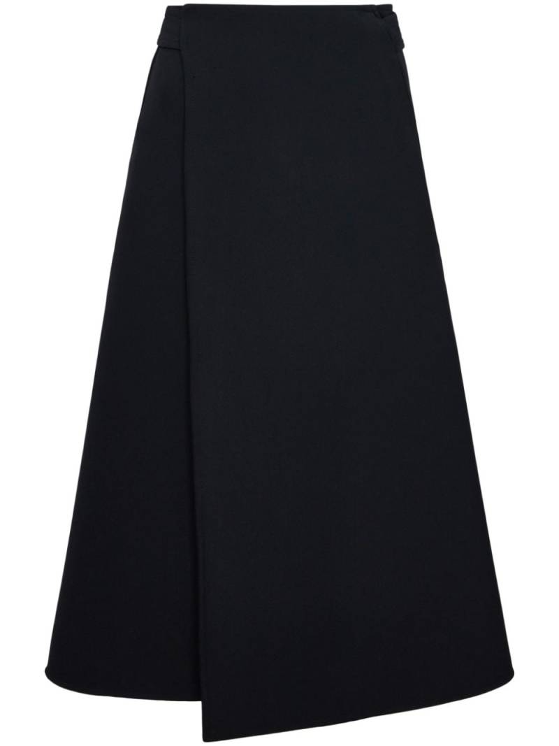 Proenza Schouler wraparound high-waist midi skirt - Black von Proenza Schouler