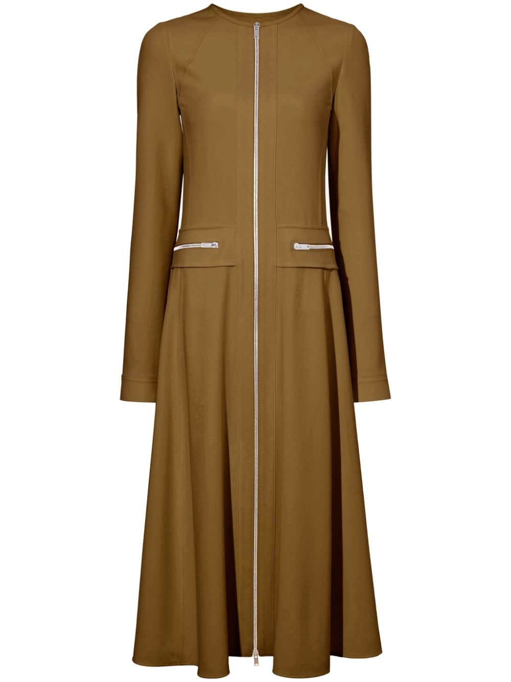 Proenza Schouler zipped-pocked long-sleeved midi dress - Green von Proenza Schouler