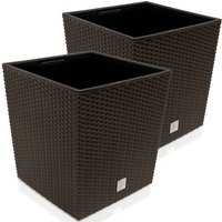 Blumentopf Rato Low 2er-Set Umbra 32x32x33cm Blumentopf Rato Low 2er-Set Umbra 32x32x33cm von Deuba®