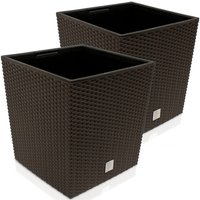 Blumentopf Rato Low 2er-Set Umbra 39x39x40,5cm von Deuba®