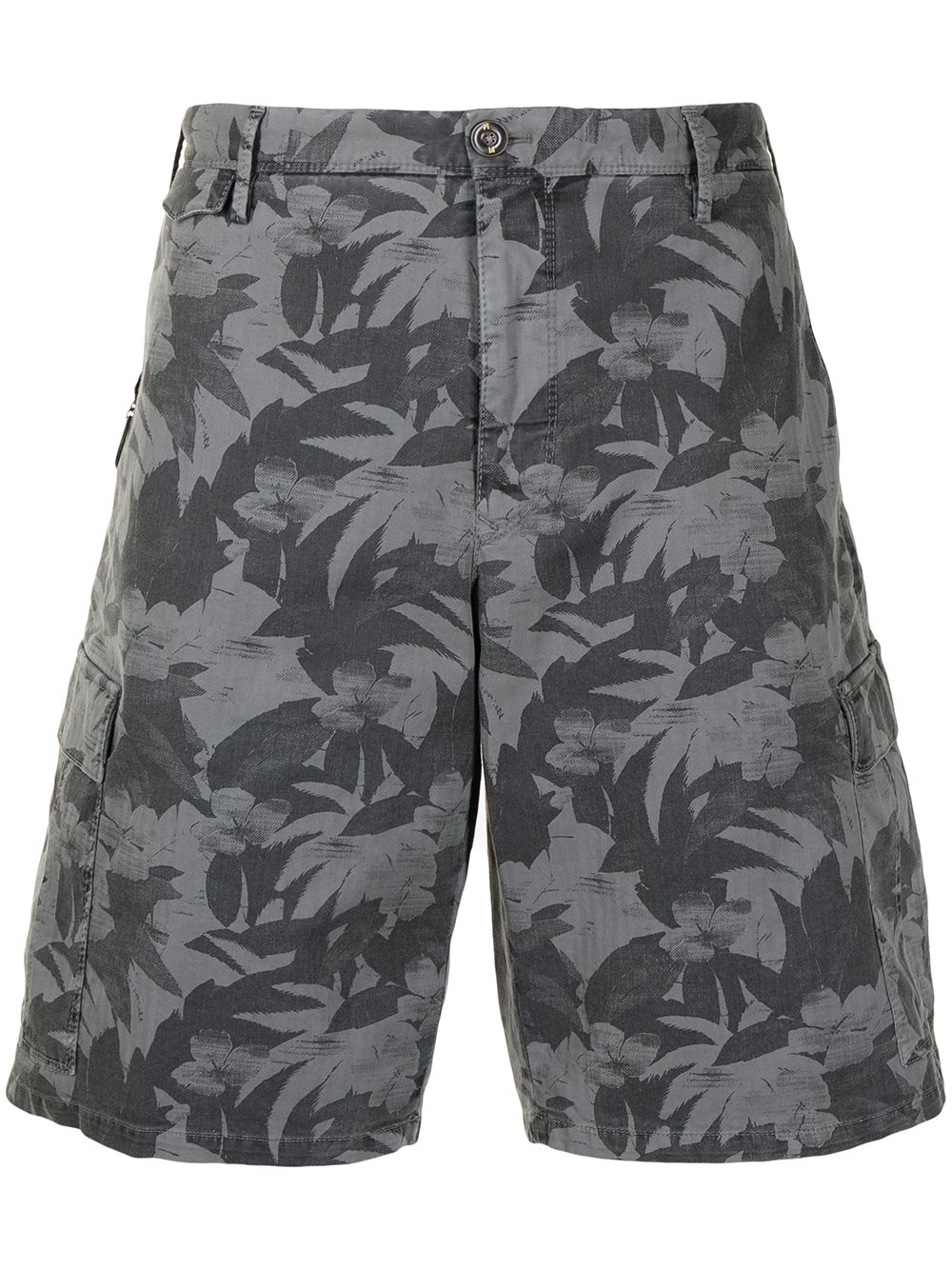 Pt01 leaf-print bermuda shorts - Grey von Pt01