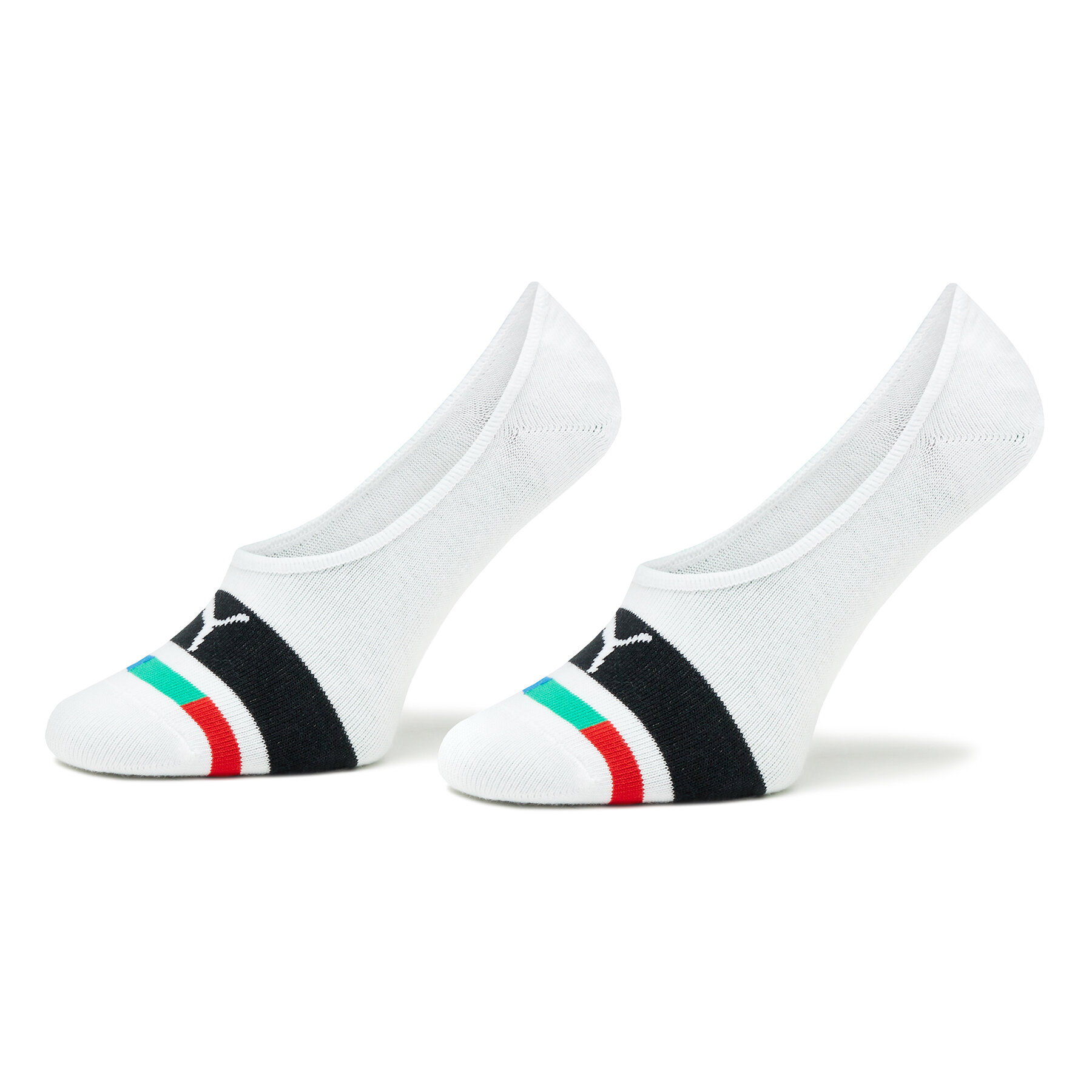 2er-Set Kinder Sneakersocken Puma Kids Seasonal Footie 2P 938009 White Combo 01 von Puma