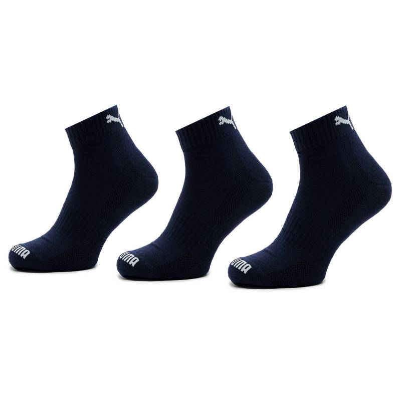 2er-Set hohe Unisex-Socken Puma Cushioned Quarter 3P Unisex 907943 Dunkelblau von Puma