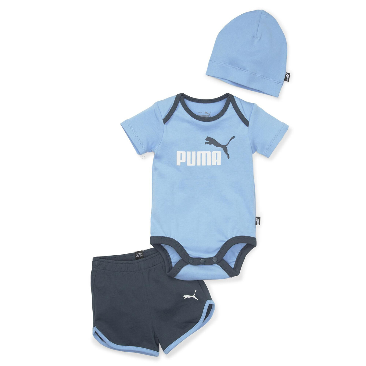 3-teiliges Set aus Shorts + Body + Mütze von Puma