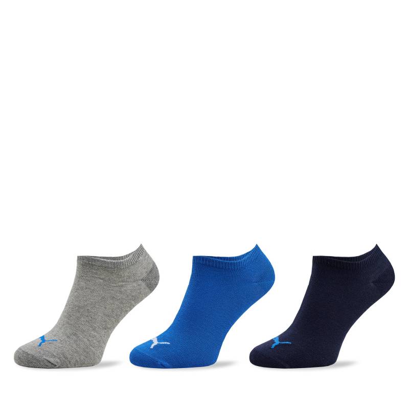 3er-Set niedrige Unisex-Socken Puma 261080001 Blue/Grey Melange 277 von Puma