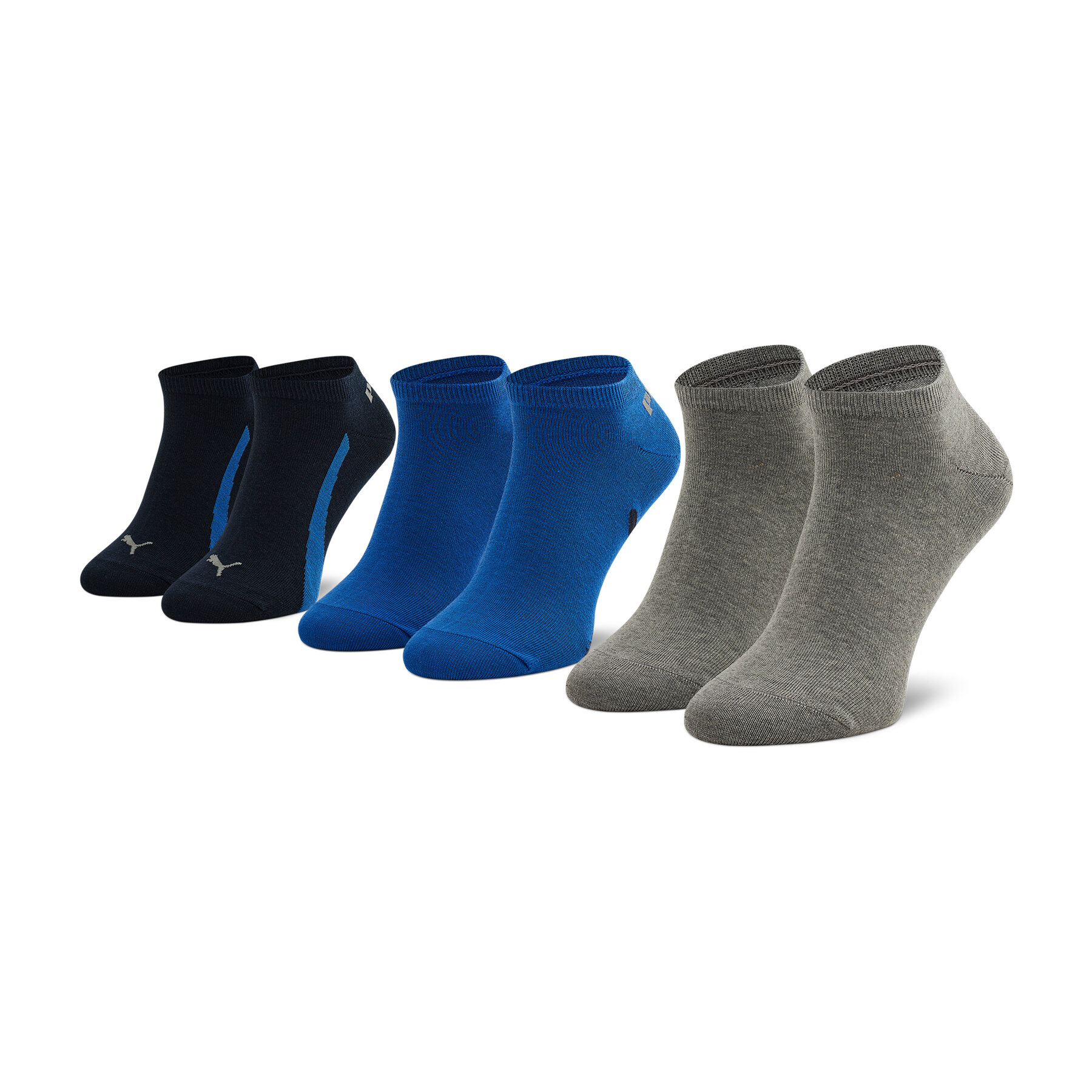 3er-Set niedrige Unisex-Socken Puma 907951 03 Nawy/Grey/Strong Blue von Puma