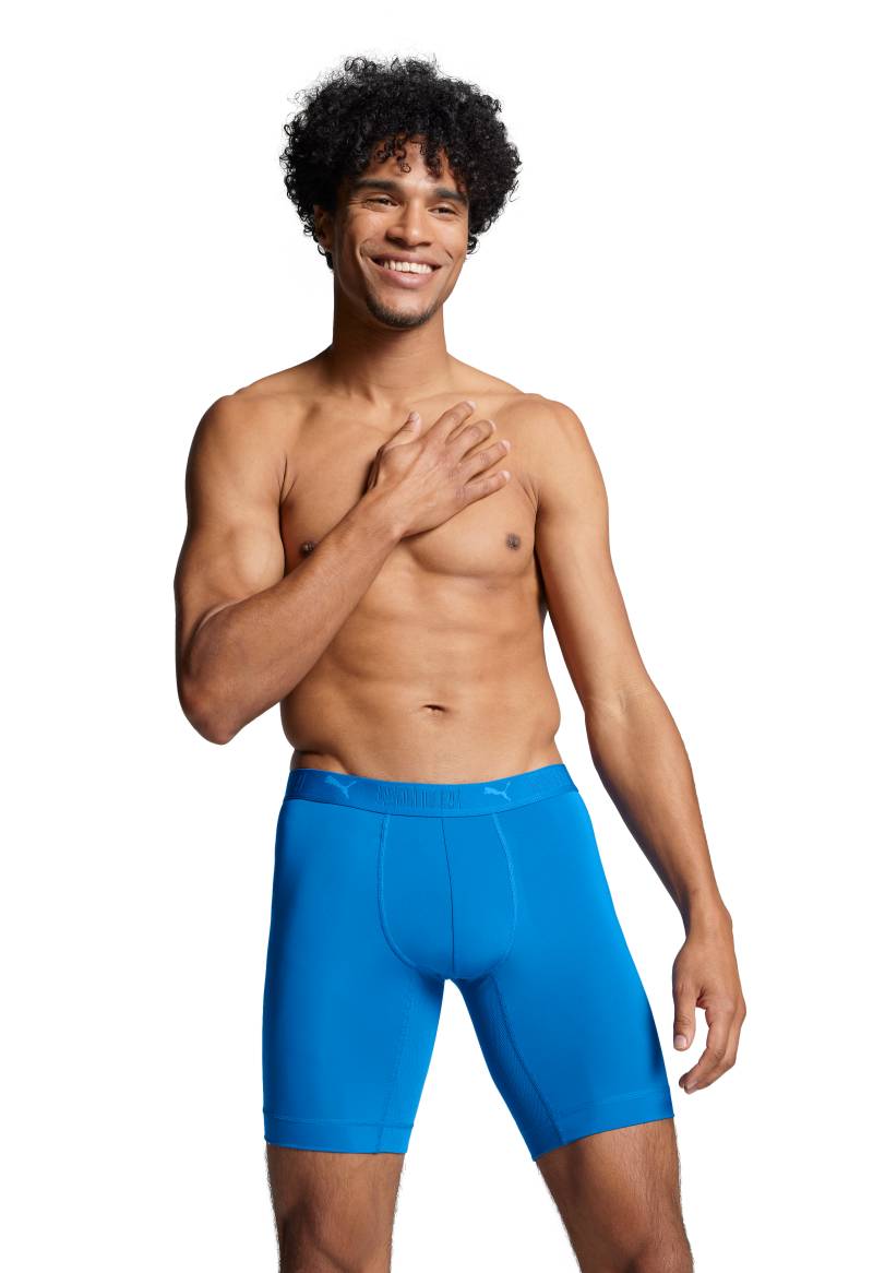 PUMA Boxershorts »PUMA MEN SPORT MICROFIBER LONG BOXERS 2P«, (Packung, 2er Pack), mit Logo-Bund von Puma