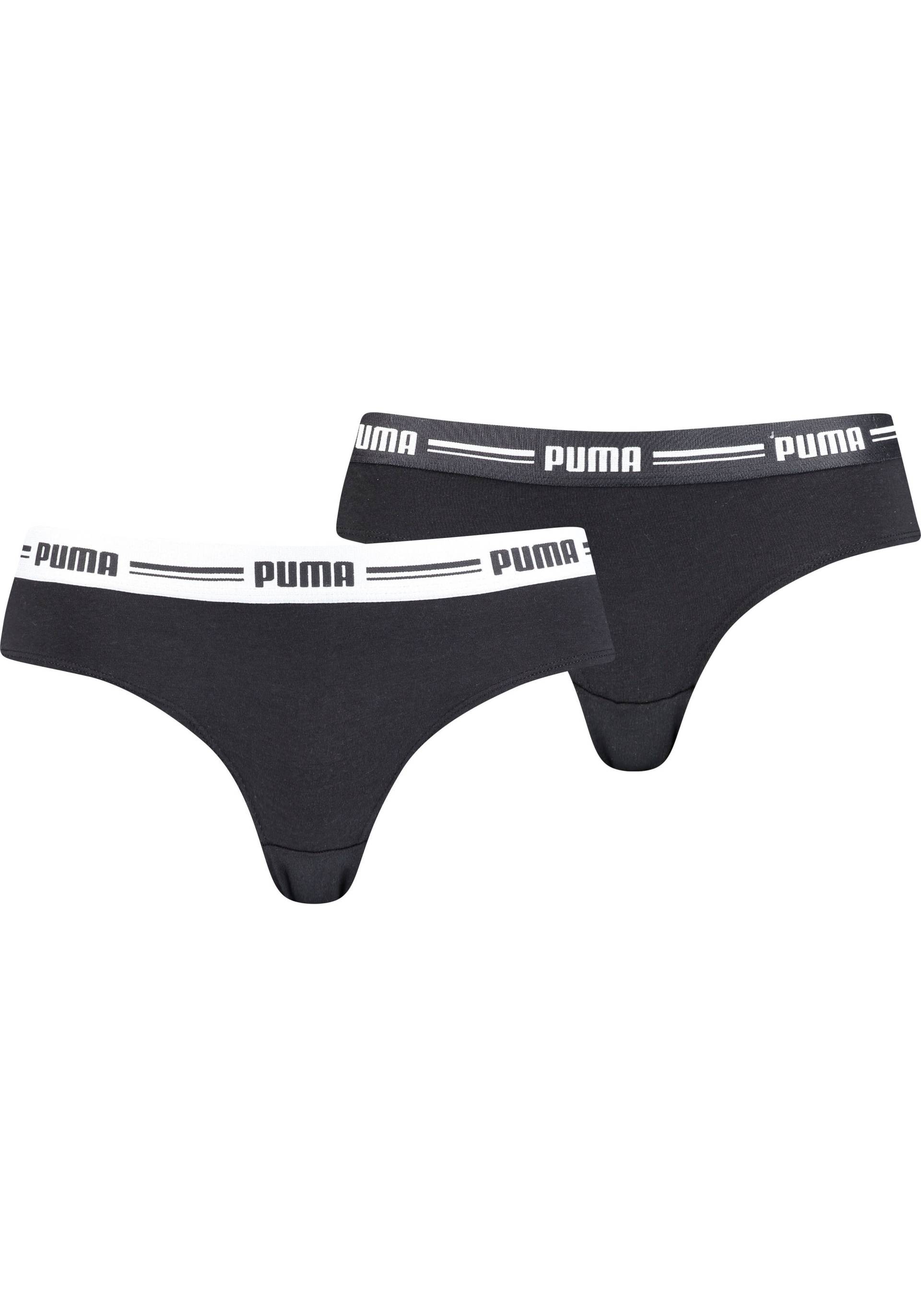 PUMA Brasilslip »PUMA WOMEN BRAZILIAN 2P HANG«, (2er Pack), mit weichem Logobündchen von Puma