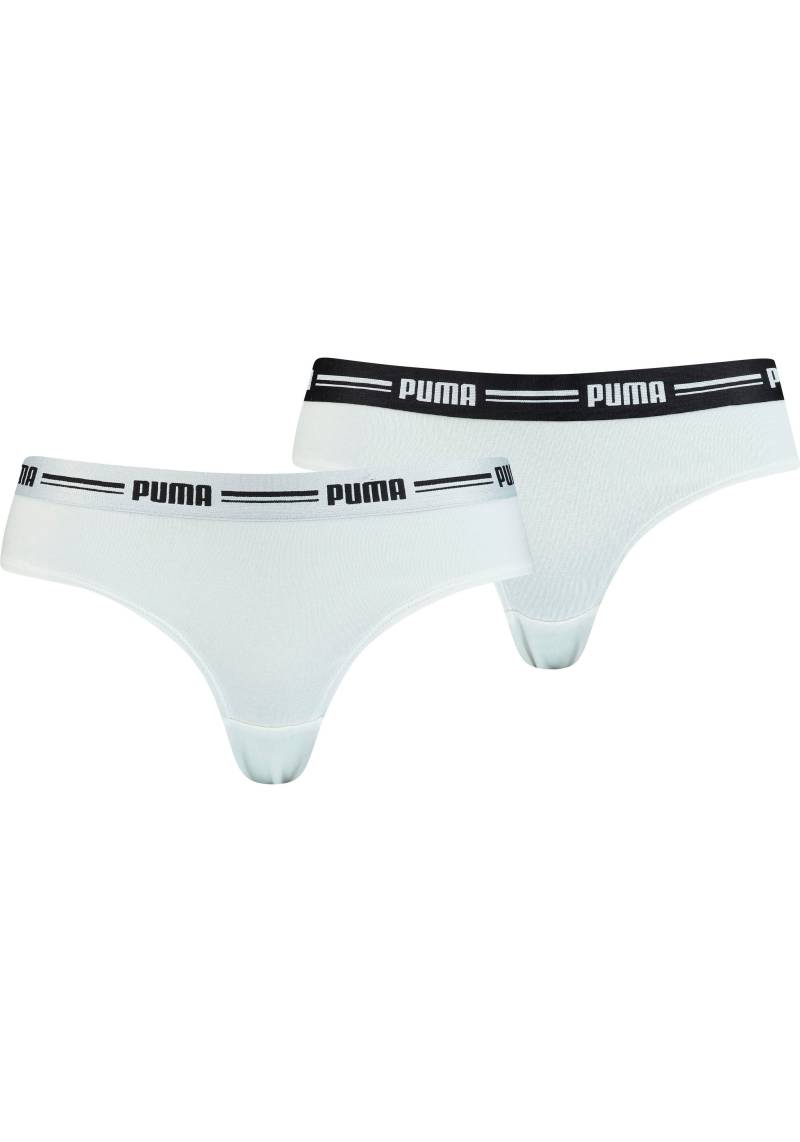 PUMA Brasilslip »PUMA WOMEN BRAZILIAN 2P HANG«, (2er Pack), mit weichem Logobündchen von Puma